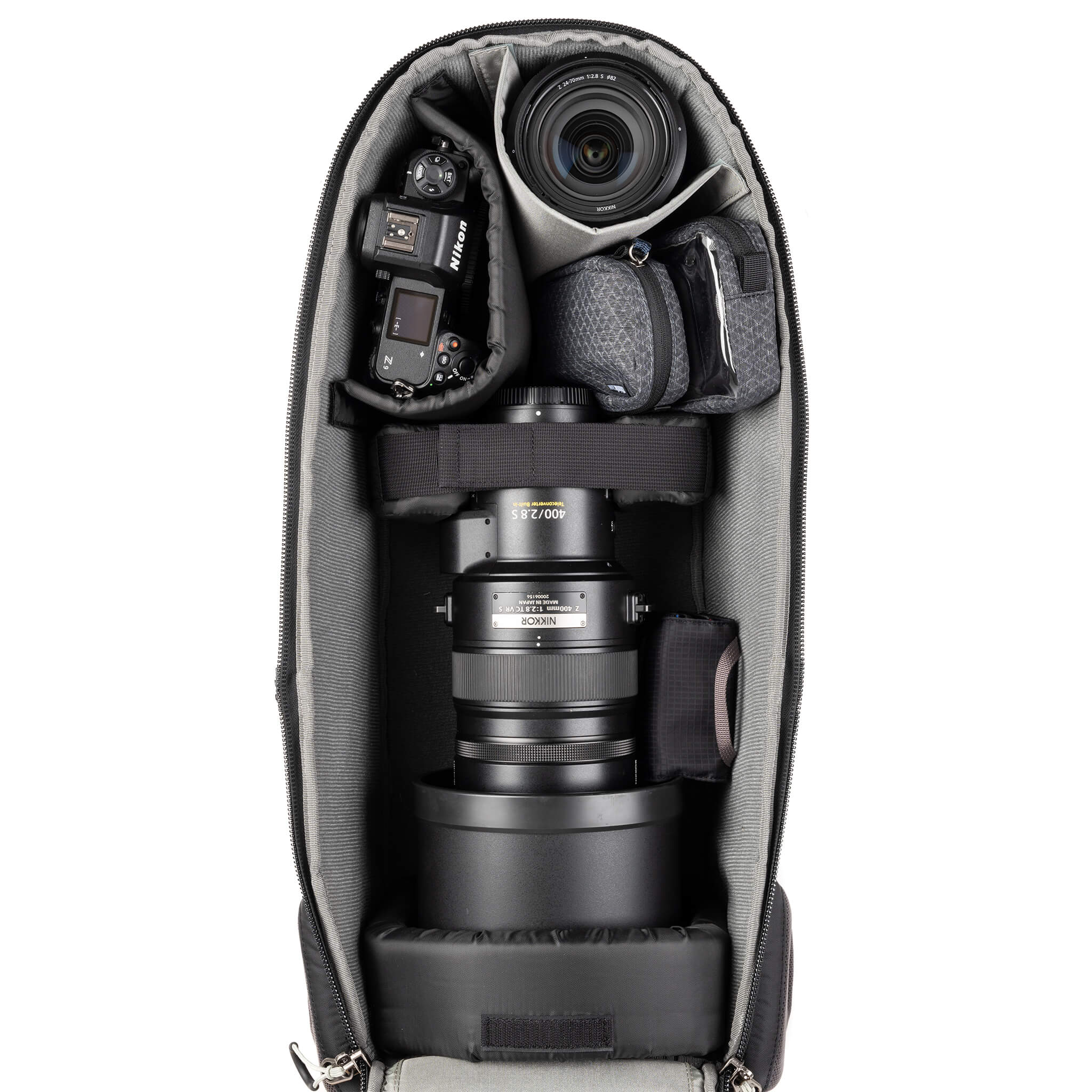 400mm f/4.0 with gripped body dettached plus and extra lens