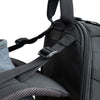 Nine-point adjustable harness system includes load lifters, sternum strap, and quick-fit waist belt