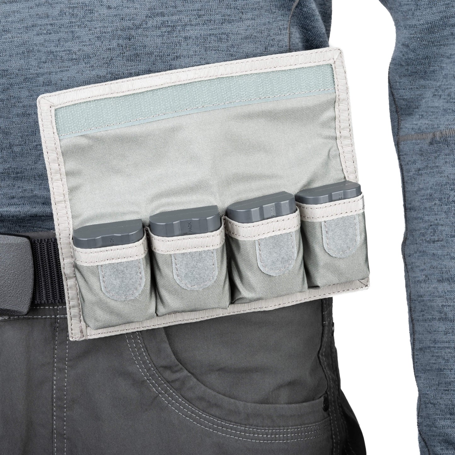 
                  
                    Battery Holder 4 Compact carrier for up to four standard DSLR or Mirrorless batteries. Fits easily in your pocket or attaches to your belt or bags.
                  
                