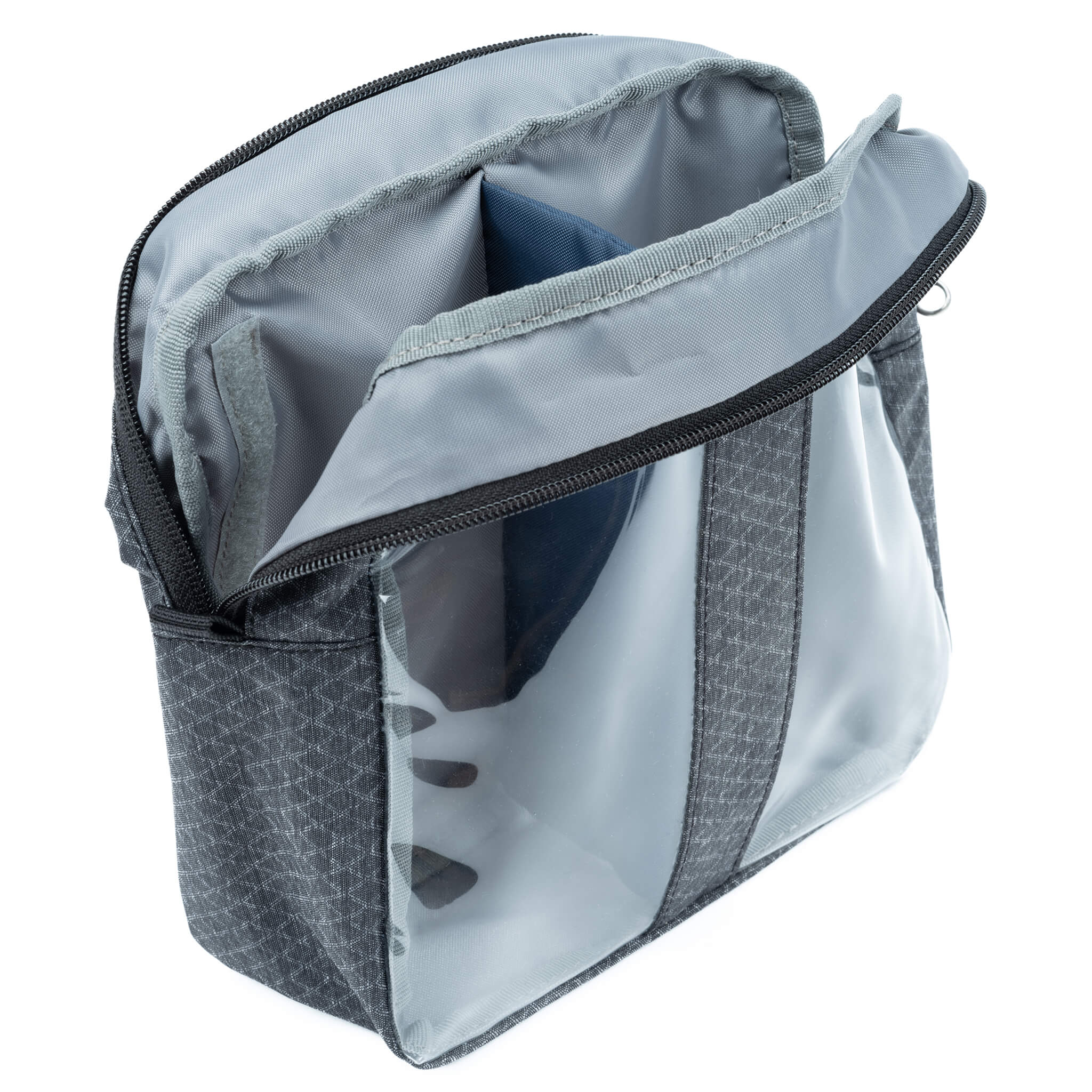 Wide opening, zippered top provides rapid access to contents (CM30 Featured)