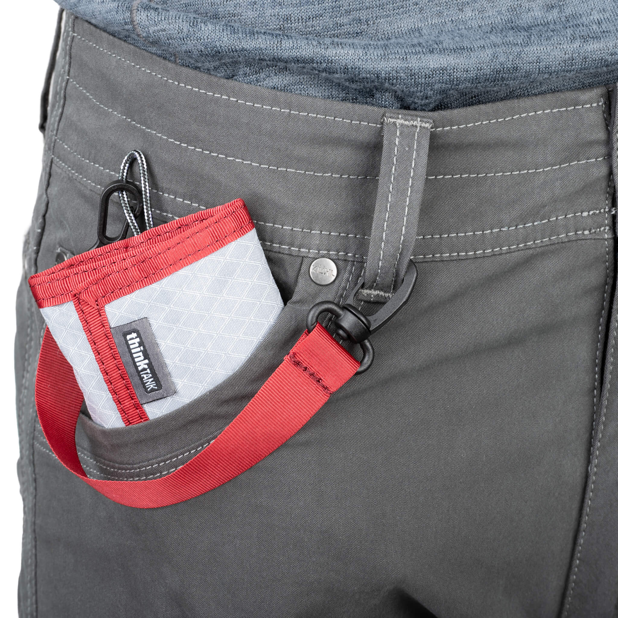 Pocket-sized with removable security lanyard and belt attachment