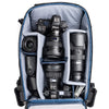 Holds two bodies with lenses attached and 2–3 lenses, or one body with
lens attached plus 3–5 lenses