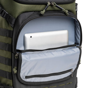 Front pocket fits a 10” tablet