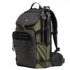 Right side pocket with web cinch fits a water bottle or tripod using upper and lower compression straps with SR
buckles for added security