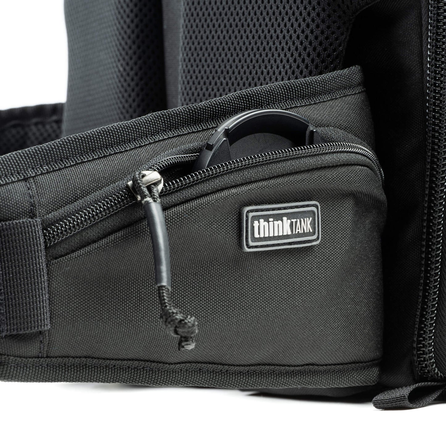 
                  
                    Zippered pocket on waist belt secures small items
                  
                