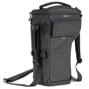 Attachment on back for connection to any Think Tank belt or belt pack, and select backpack waist belts