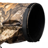 Non-slip, adjustable strap attaches directly to the lens hood