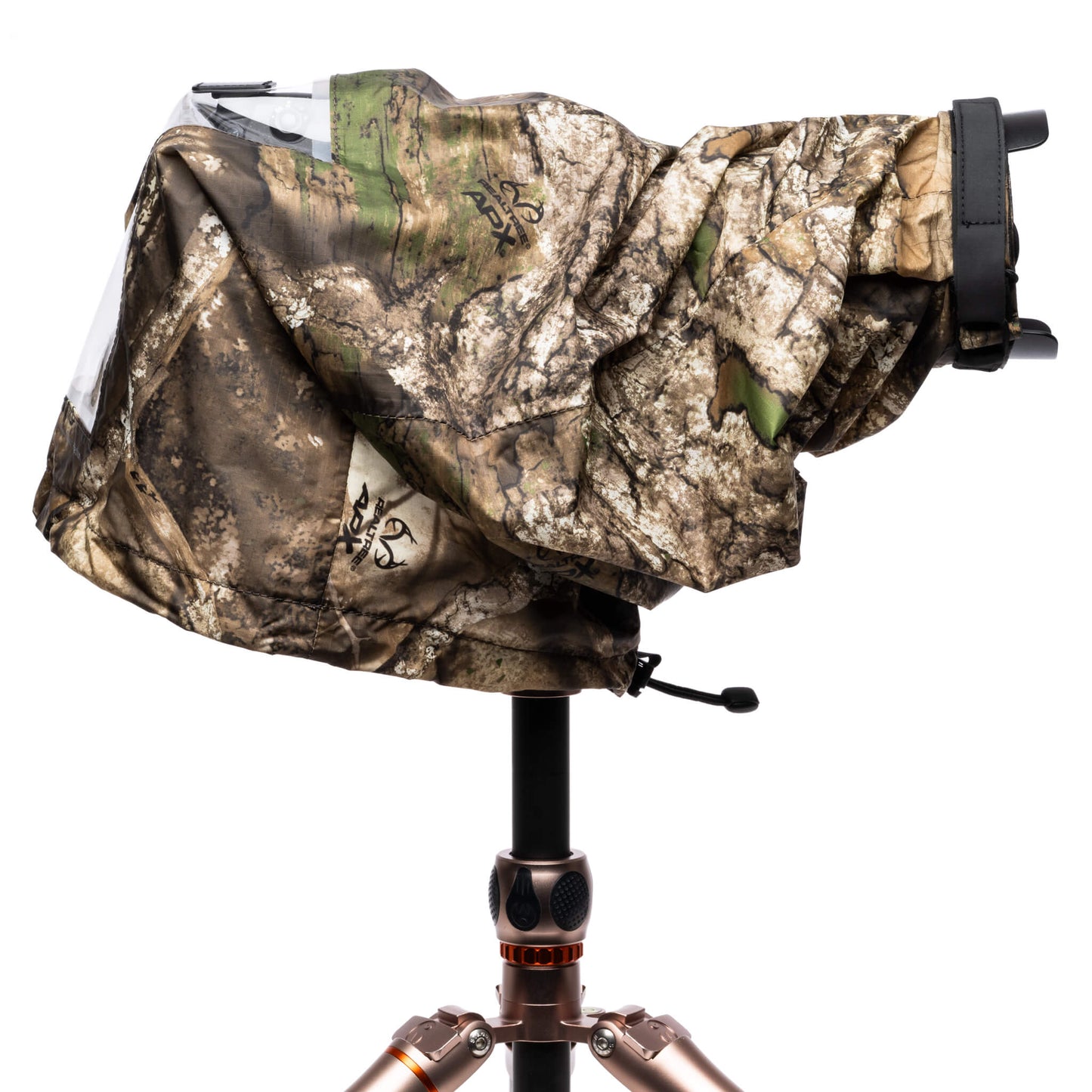 
                  
                    Realtree® APX Camo Non-slip, adjustable strap attaches directly to the lens hood
                  
                