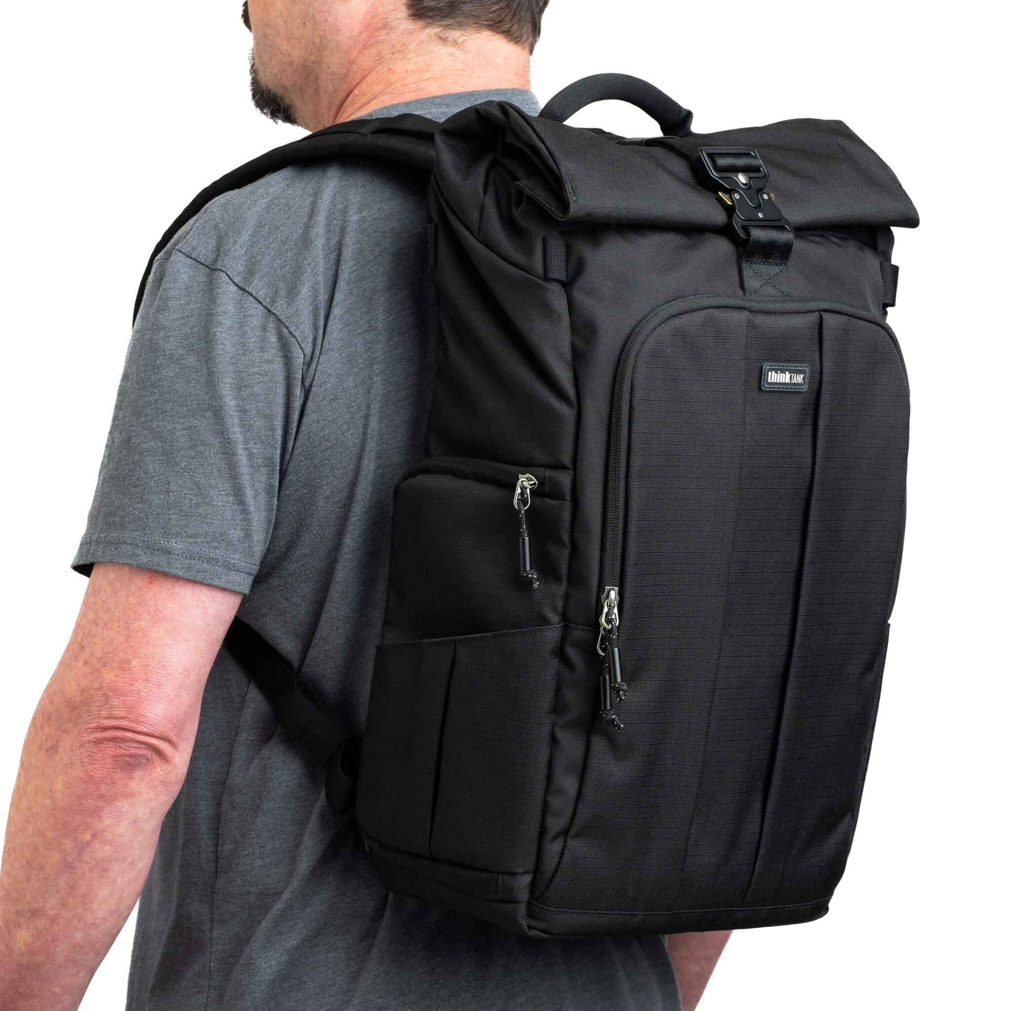 FocusPoint 30L RollTop in position on back