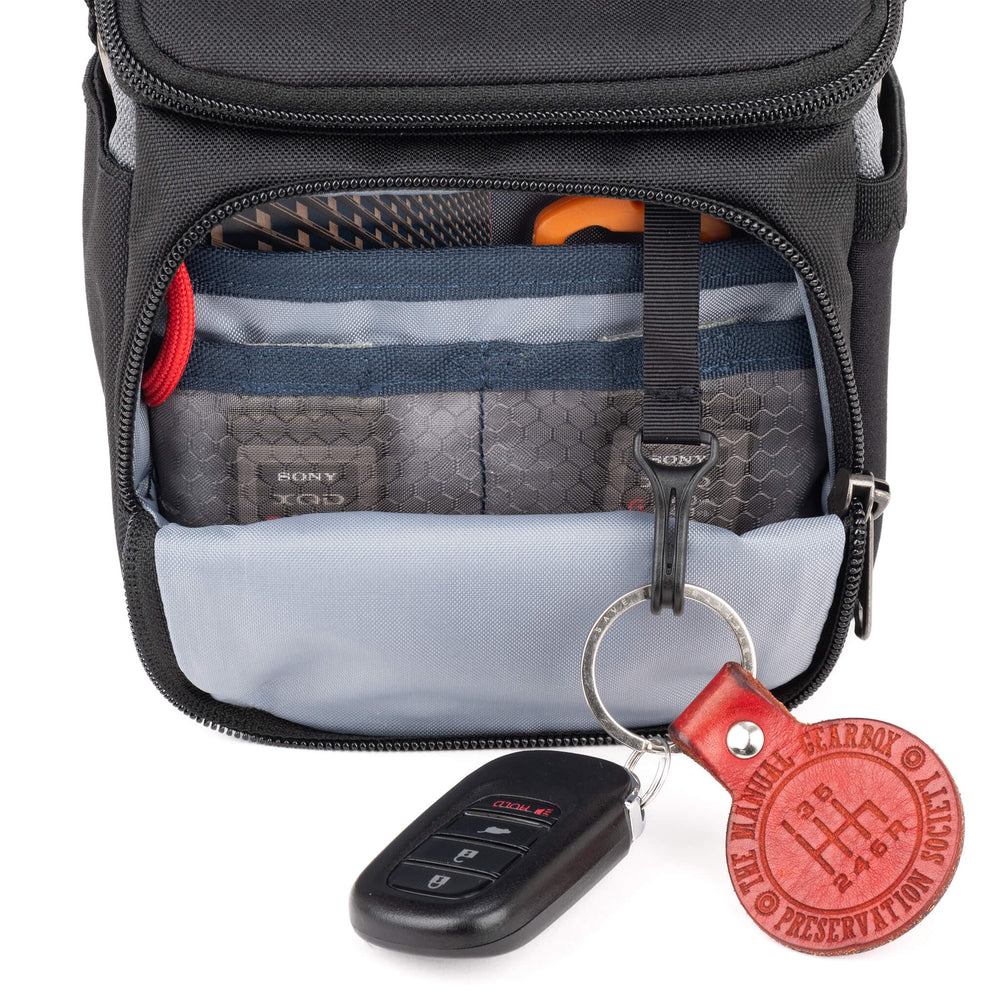 
                  
                    Dedicated clear secure card slot(s) for CF, SD, XQD, or Micro SD. Included key hook and lanyard.
                  
                