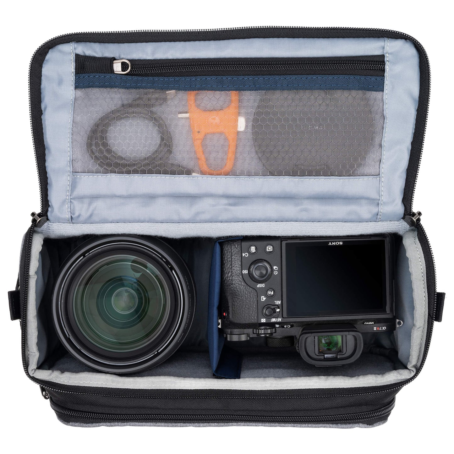 
                  
                    Fits one standard mirrorless body plus 2 to 3 lenses: short to medium f/4 zooms or short to medium primes.
                  
                