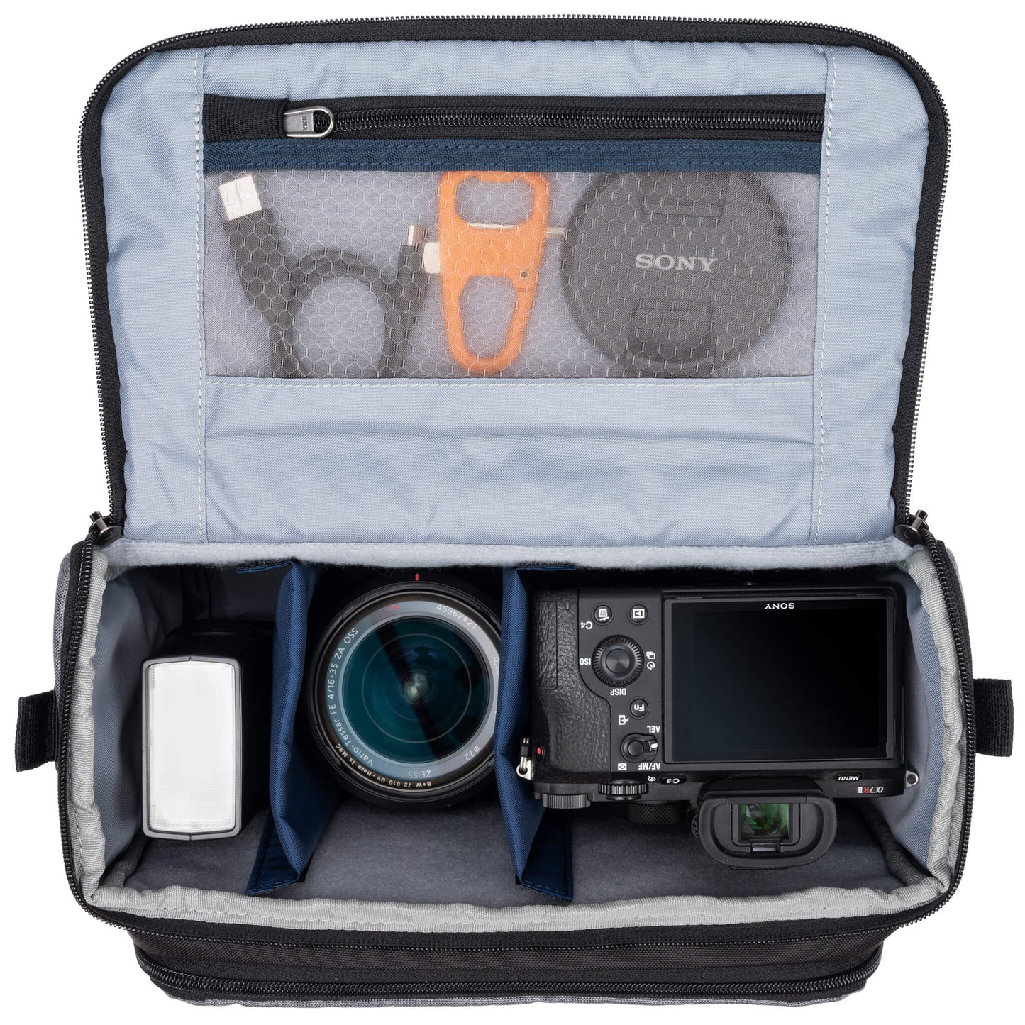 
                  
                    Fits one standard mirrorless body plus 2 to 4 lenses: short to medium f/4 and f/2.8 zooms or short to medium primes.
                  
                