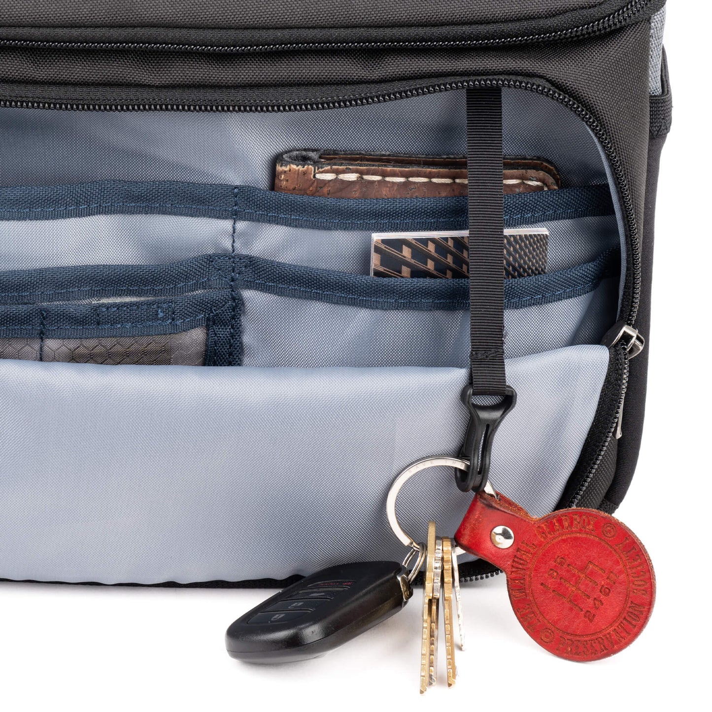 
                  
                    Included key hook and lanyard
                  
                
