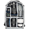 Fits 1 Standard Mirrorless Body and zoom lens trifecta with 15-35mm f/2.8 attached and a drone