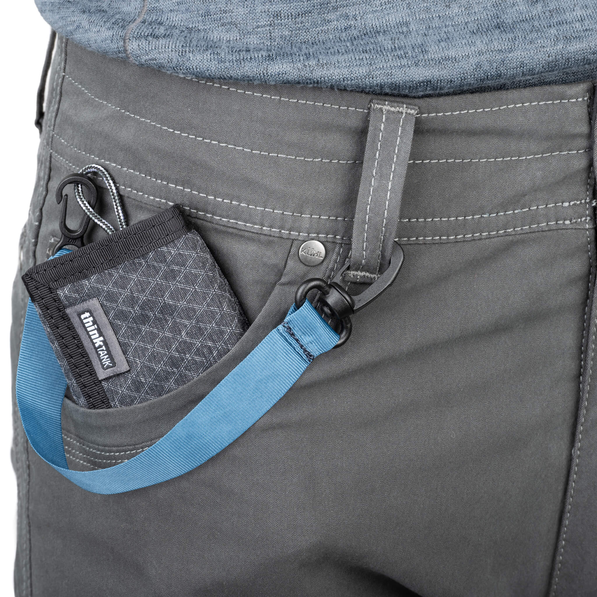 Pocket-sized with removable security lanyard and belt attachment