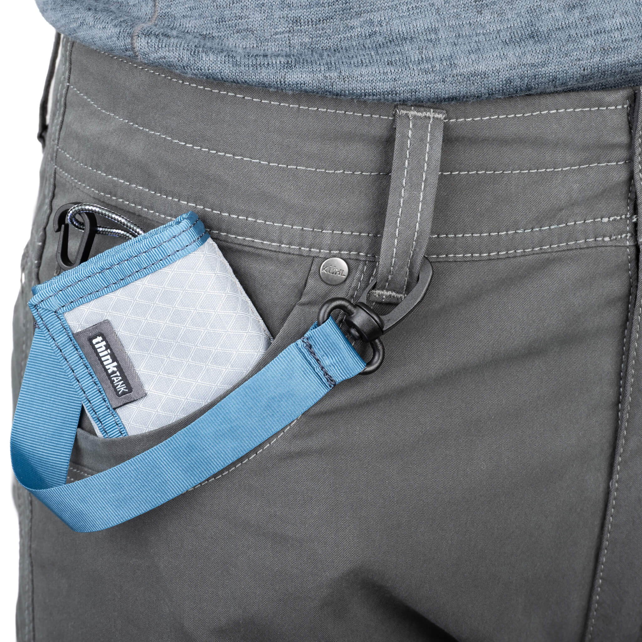 Pocket-sized with removable security lanyard and belt attachment