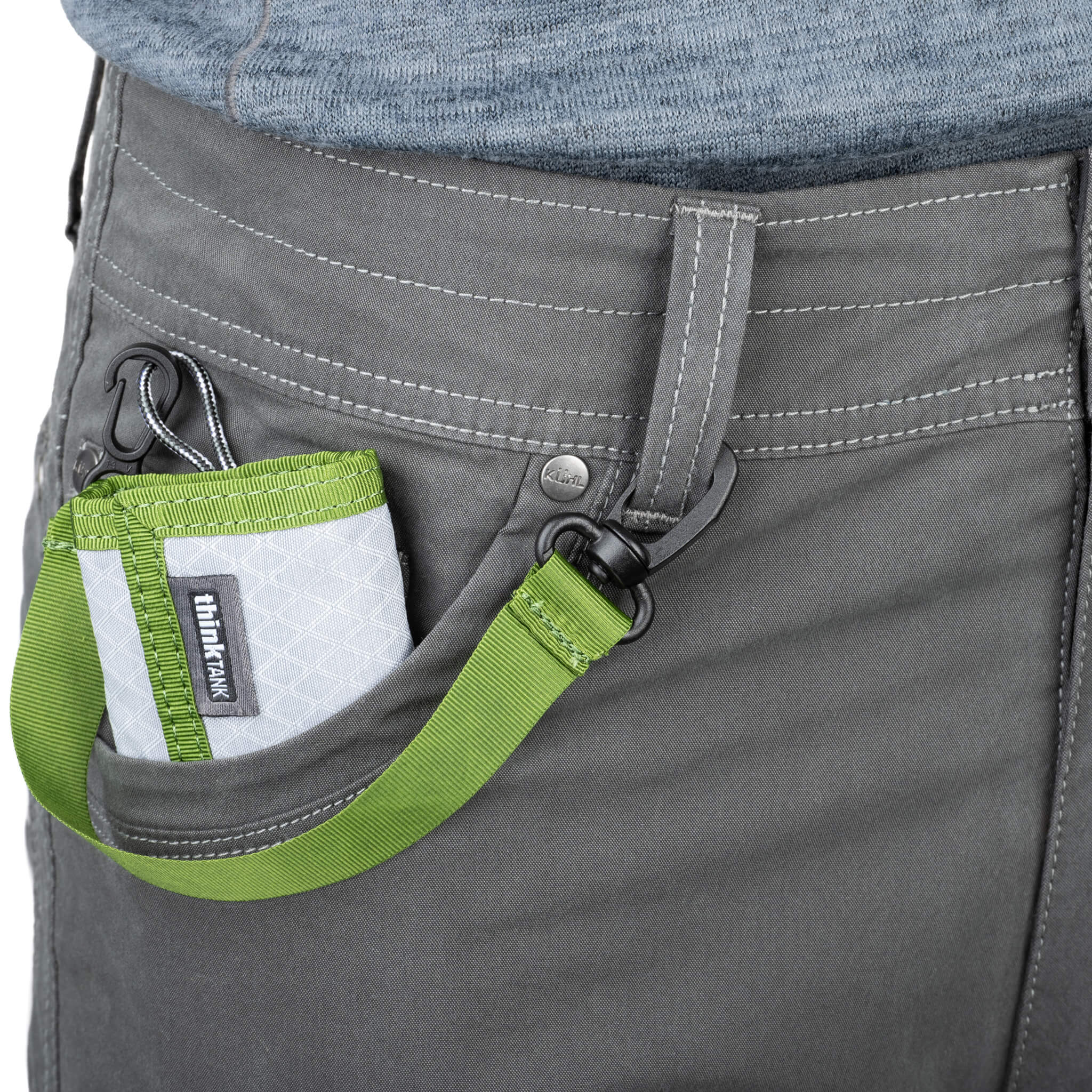 Pocket-sized with removable security lanyard and belt attachment