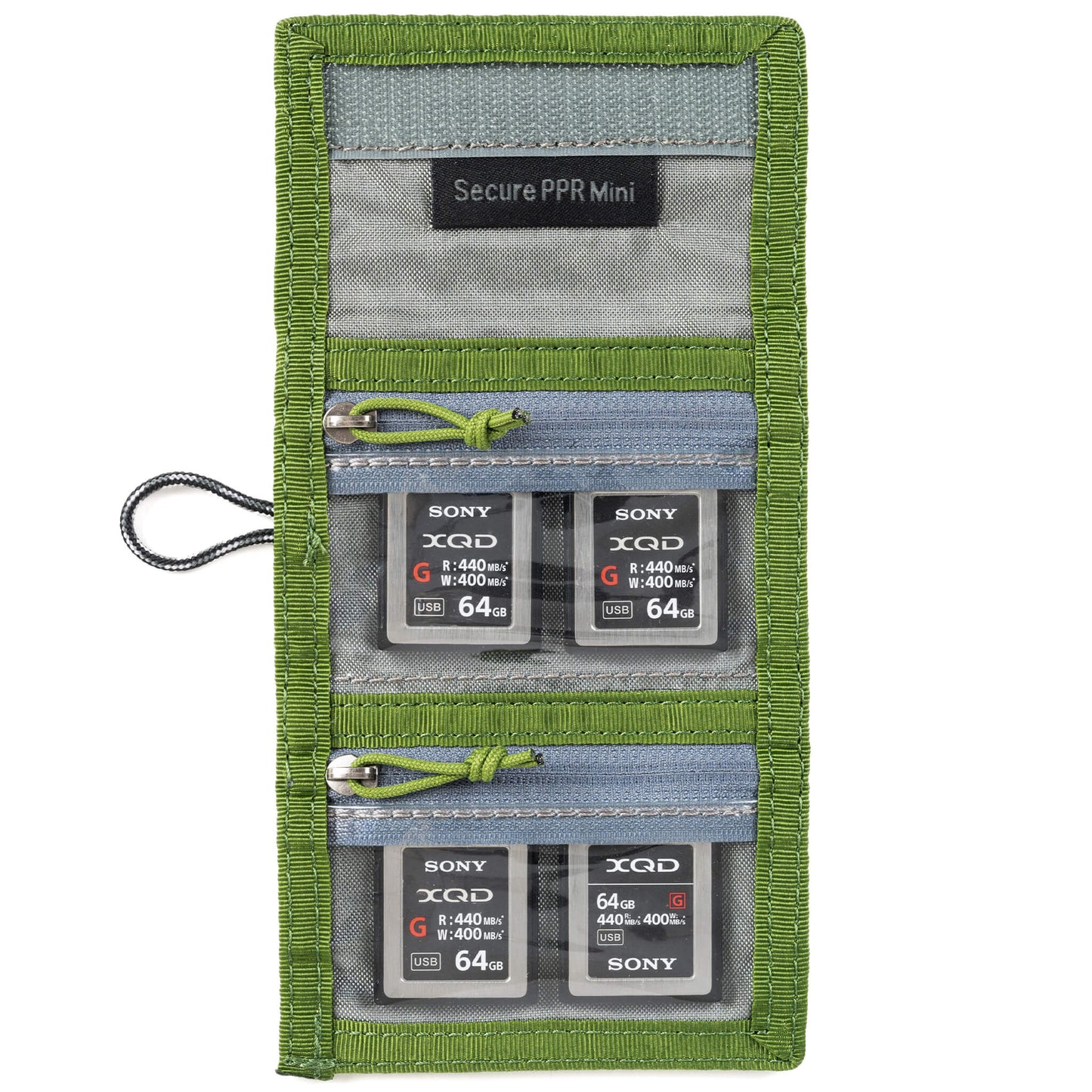
                  
                    Clear zippered card slots to see contents; Flip cards around when used / full
                  
                