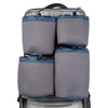 1 Body Bag, 1 Small Pouch, 1 Medium Pouch,  1 Large Pouch, 2 Camera Hold-Down Straps, 2 Bumper Pads