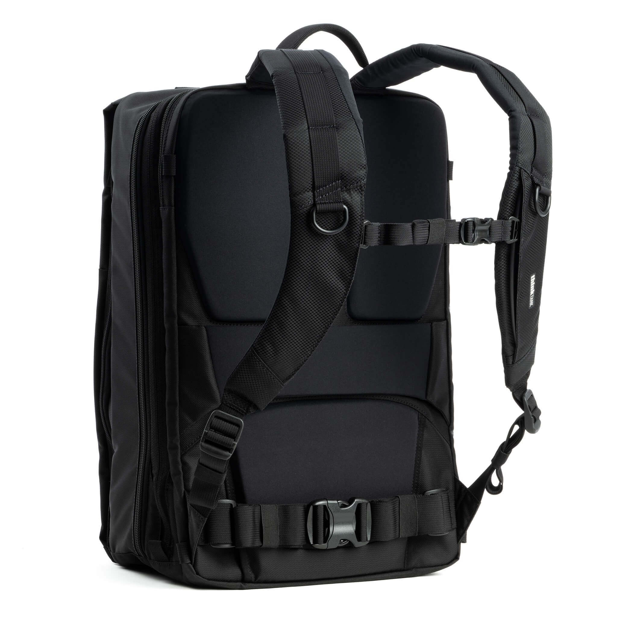 Plush harness system with removable/tuck-away waist belt