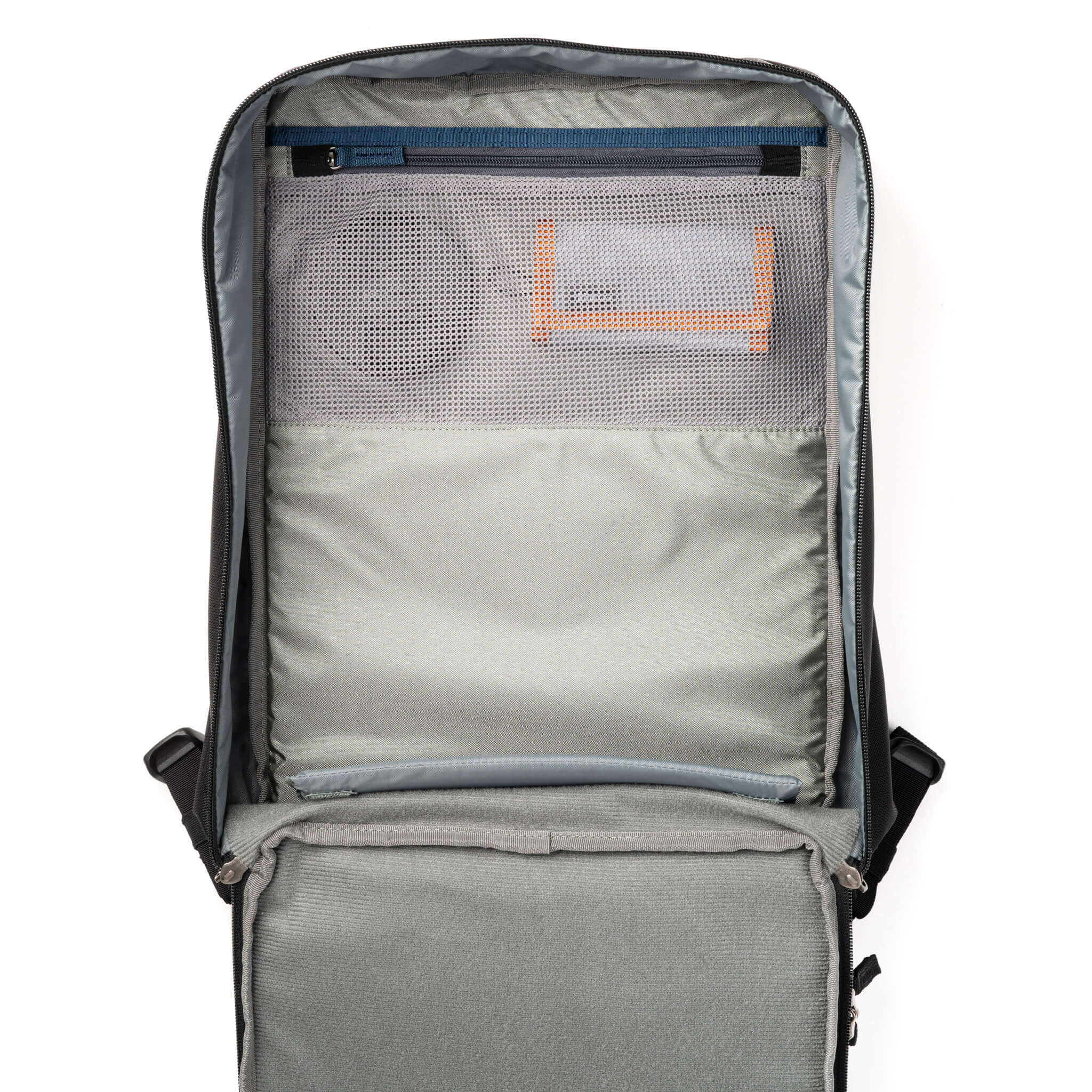 Zippered pocket inside main compartment for extra organization