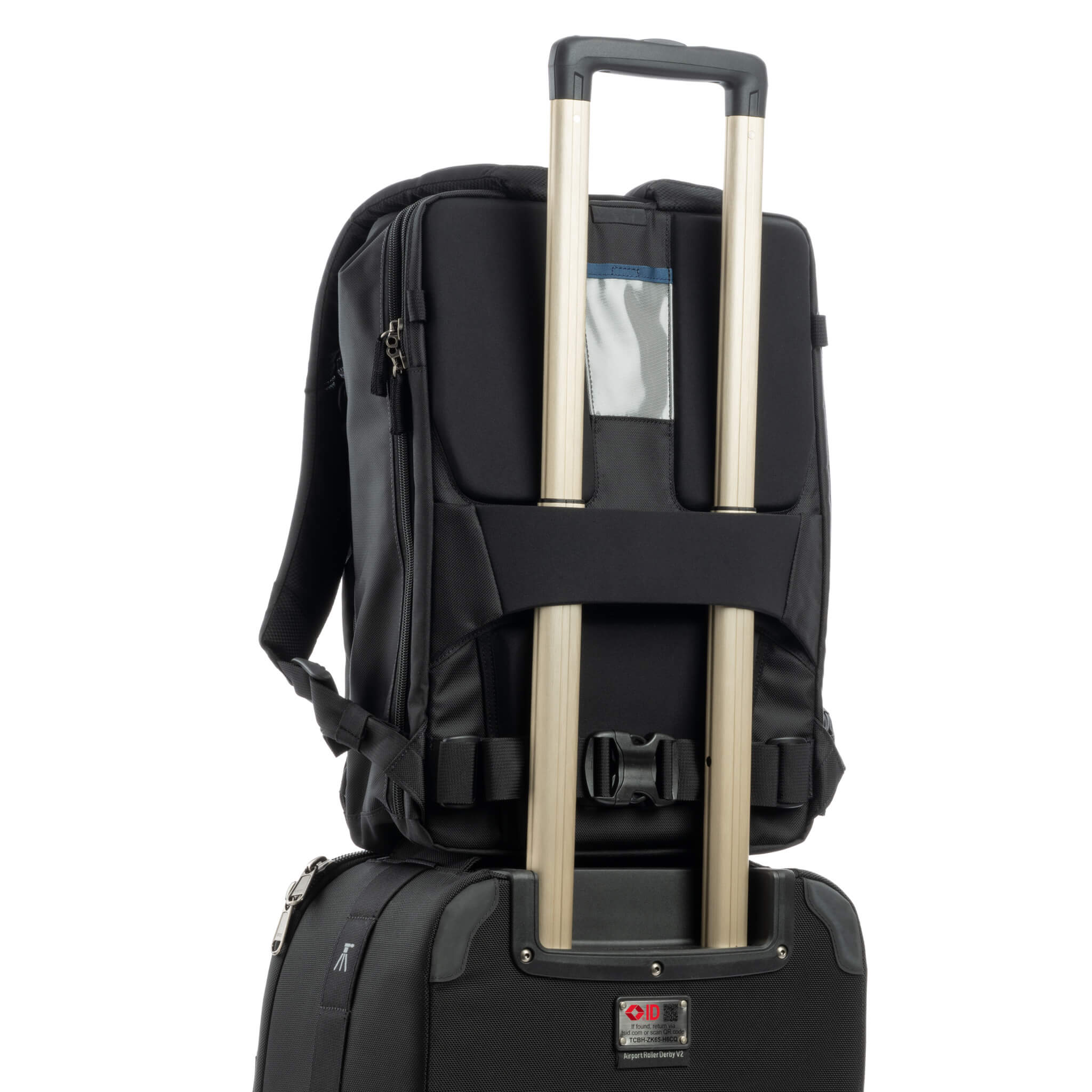 Luggage pass-through strap for easy airport travel