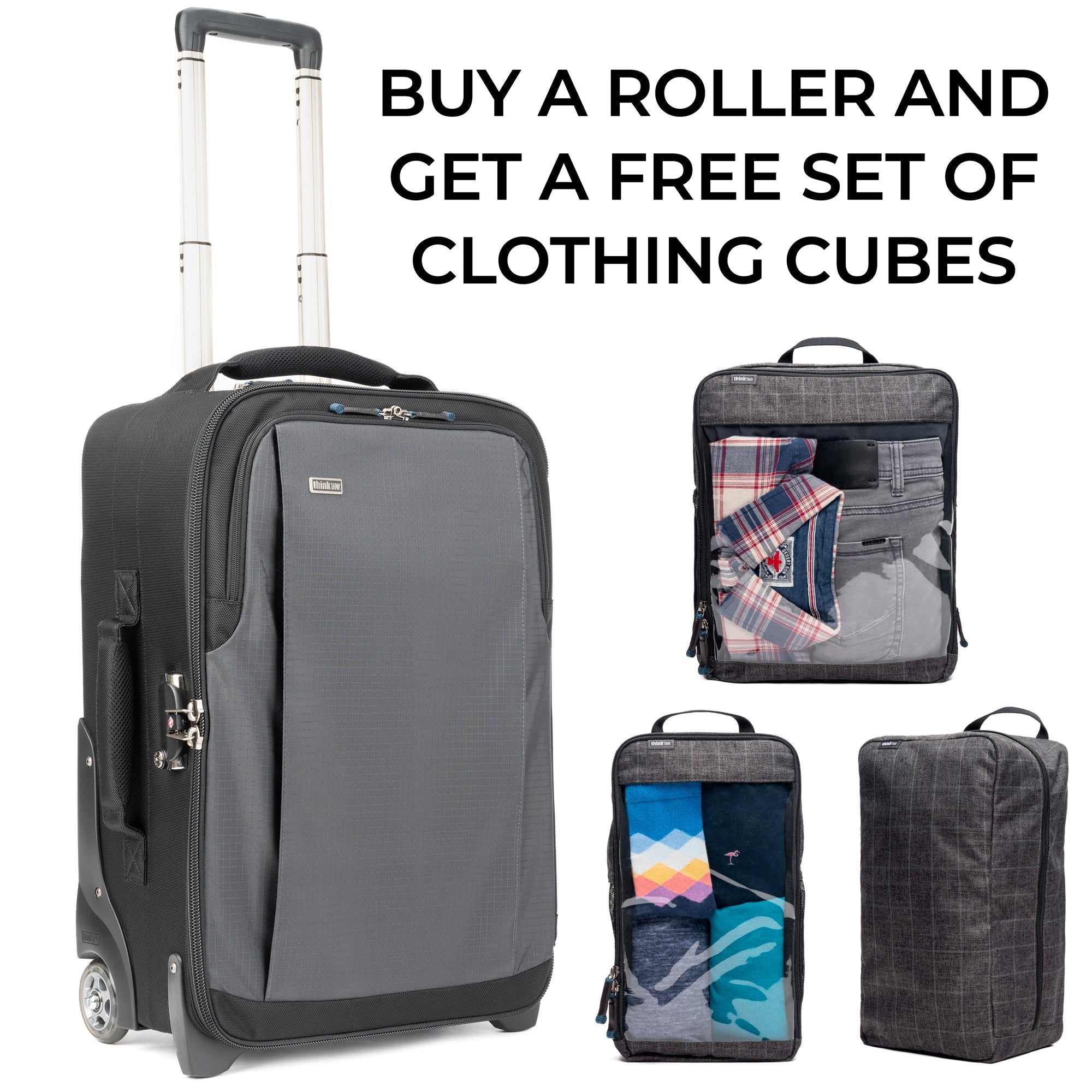 Venturing Observer Travel Roller + Clothing Cubes Bundle