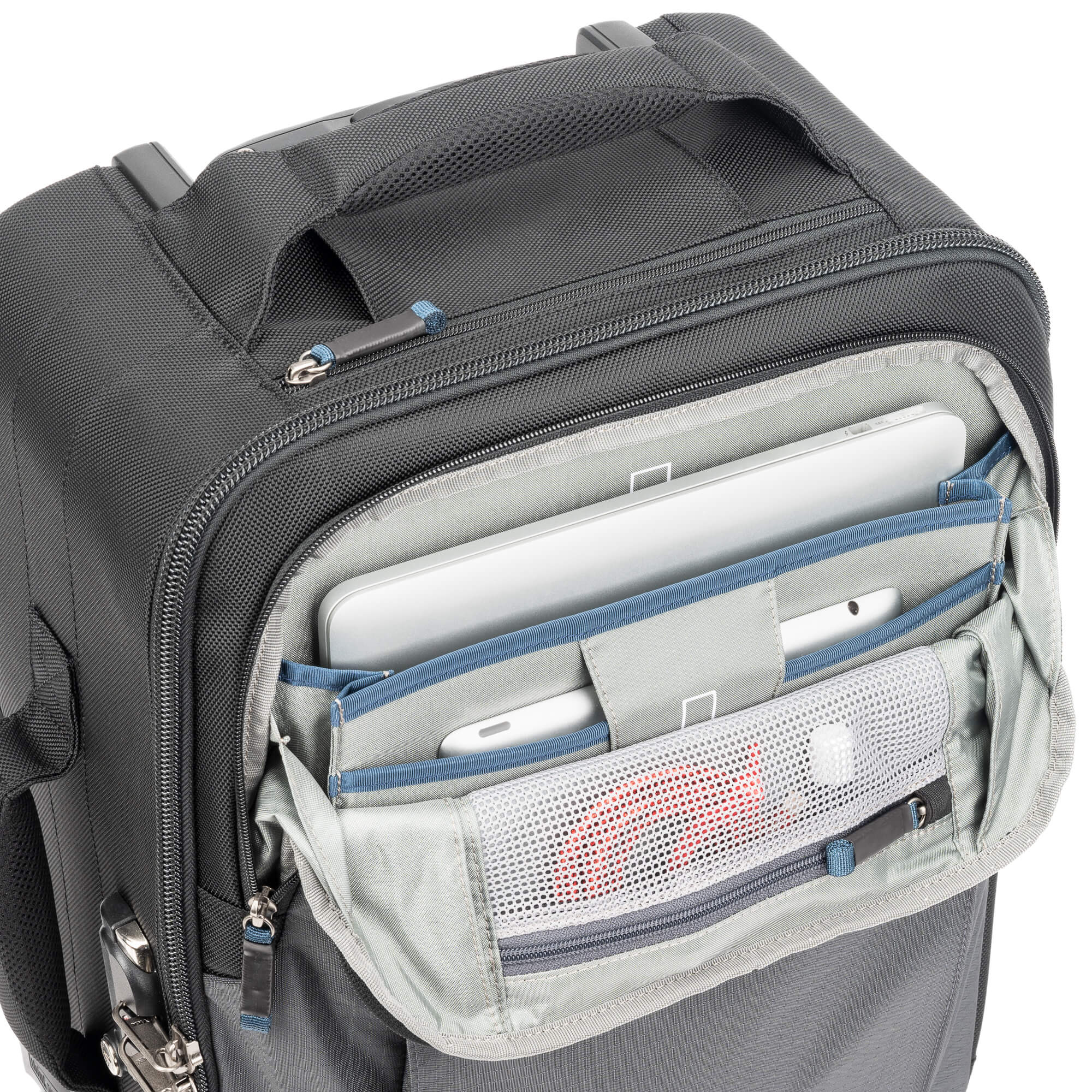 Front expandable pocket with computer and iPad sleeves