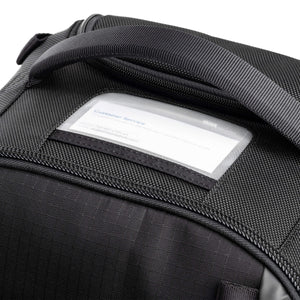 Clear window for business card or identification label