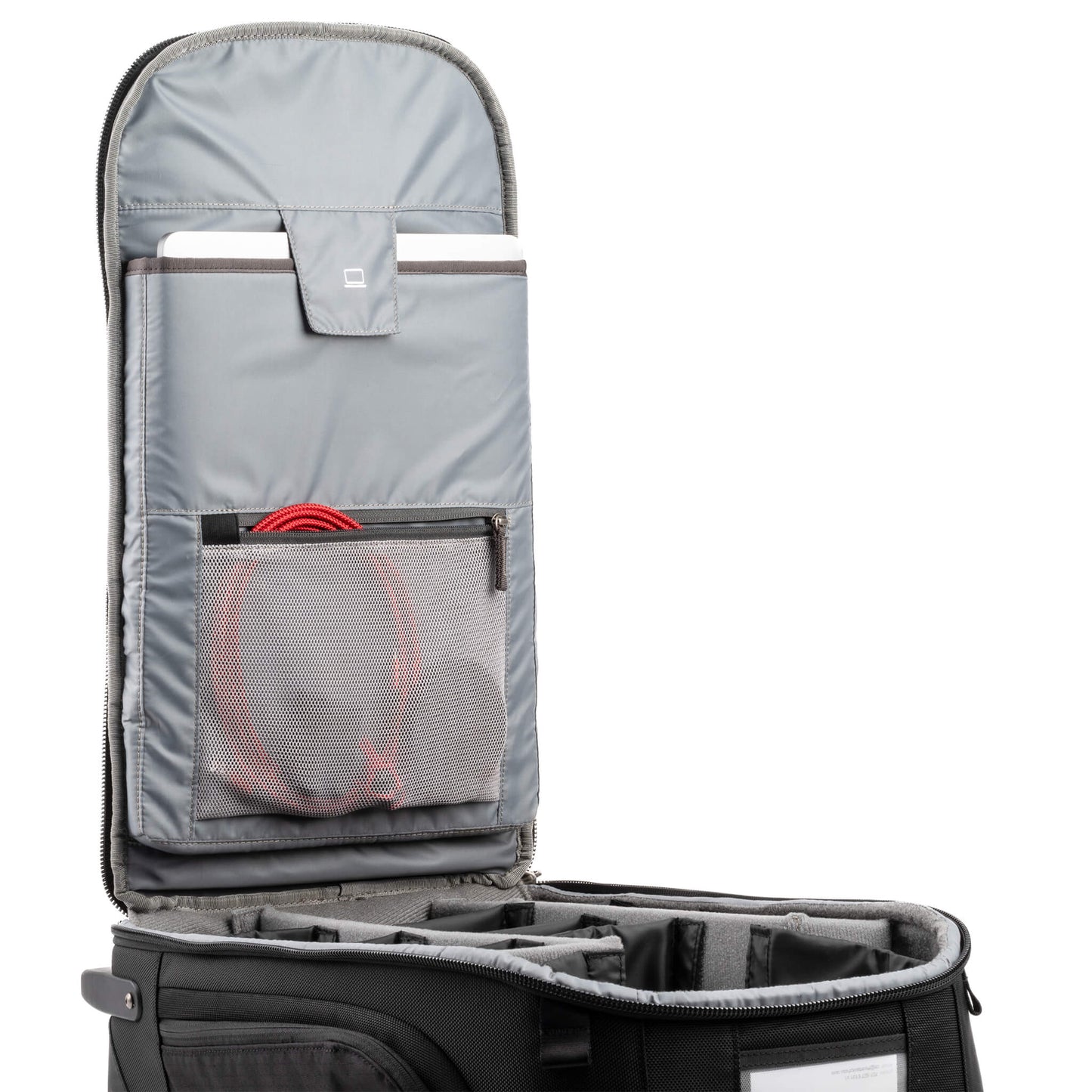 
                  
                    Internal laptop sleeve for modern laptops or tablets, and a zippered pocket on the front flap to secure smaller items
                  
                