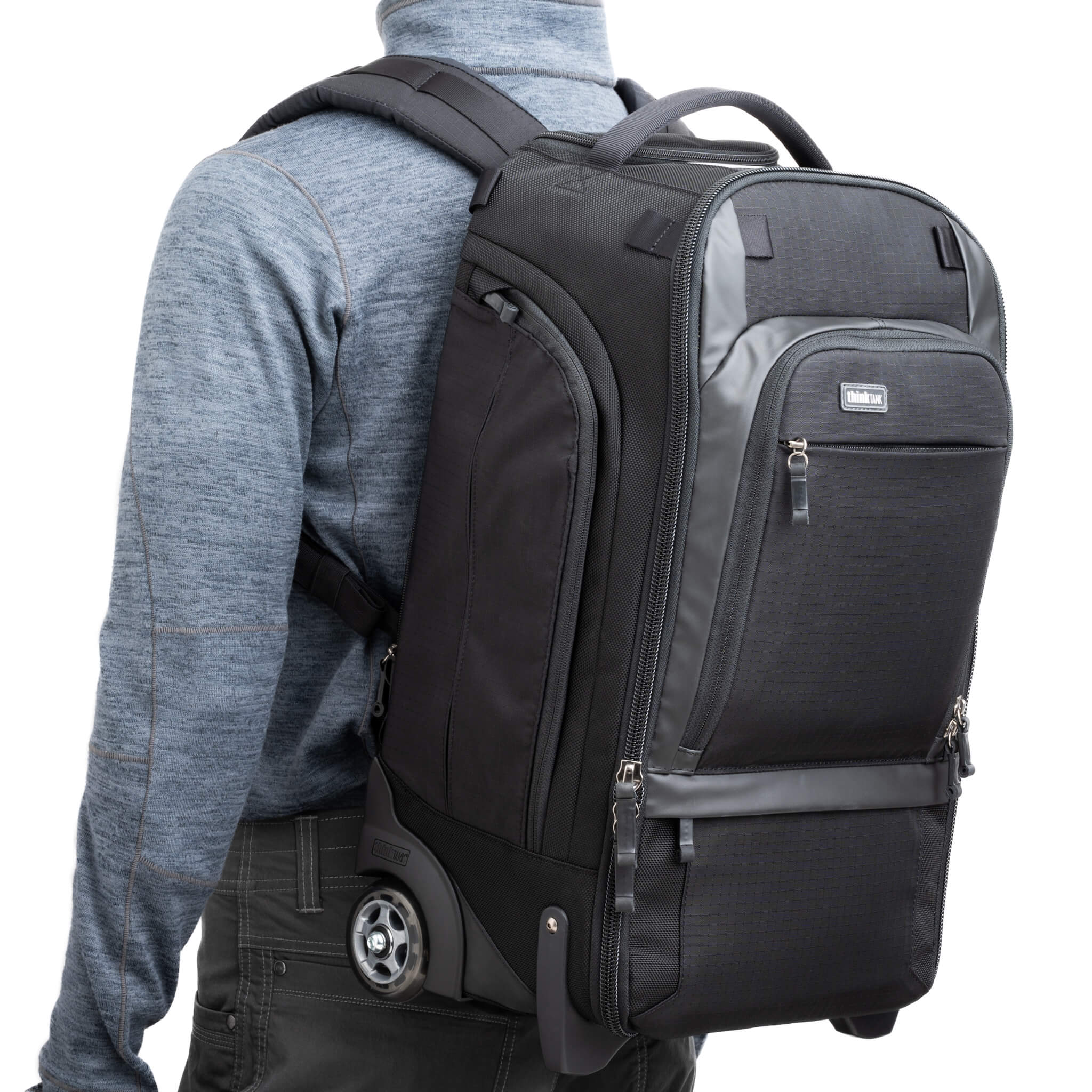 The Walker Pro Rolling Backpack is a no-compromise backpack/roller convertible.