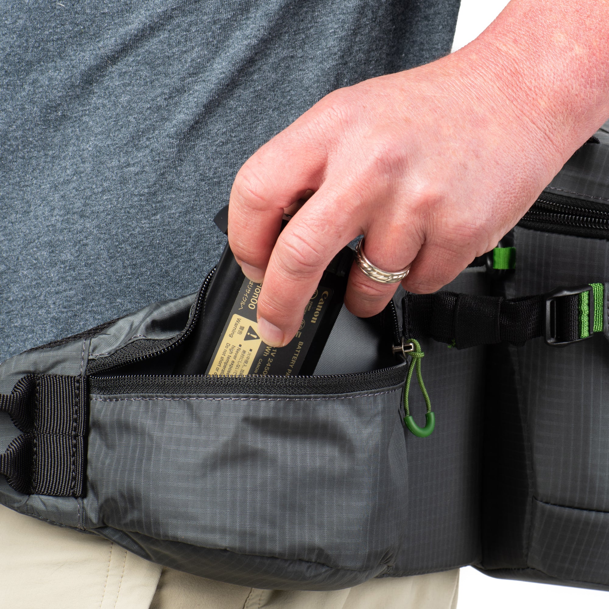 Waist belt pocket for instant access to small items