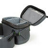 One-handed magnetic opening with zipper closure for complete security