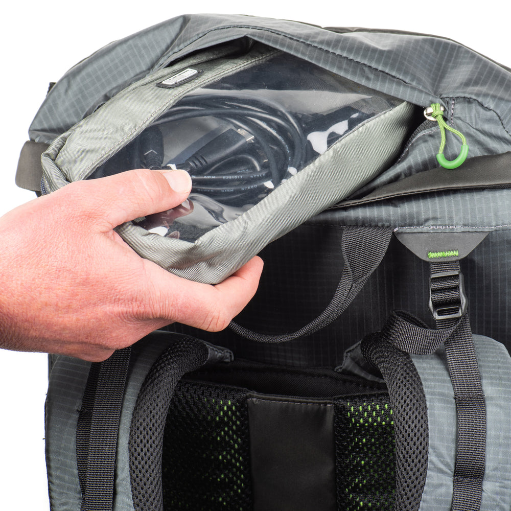 
                  
                    Top pocket for quick access to essential items
                  
                