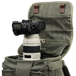 Top and rear-panel access to camera gear