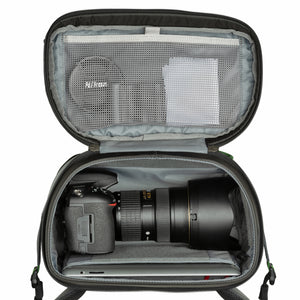 Fits one gripped Mirrorless or DSLR kit with 3–5 lenses or one ungripped Mirrorless or DSLR body with 70-200mm f/2.8 attached
