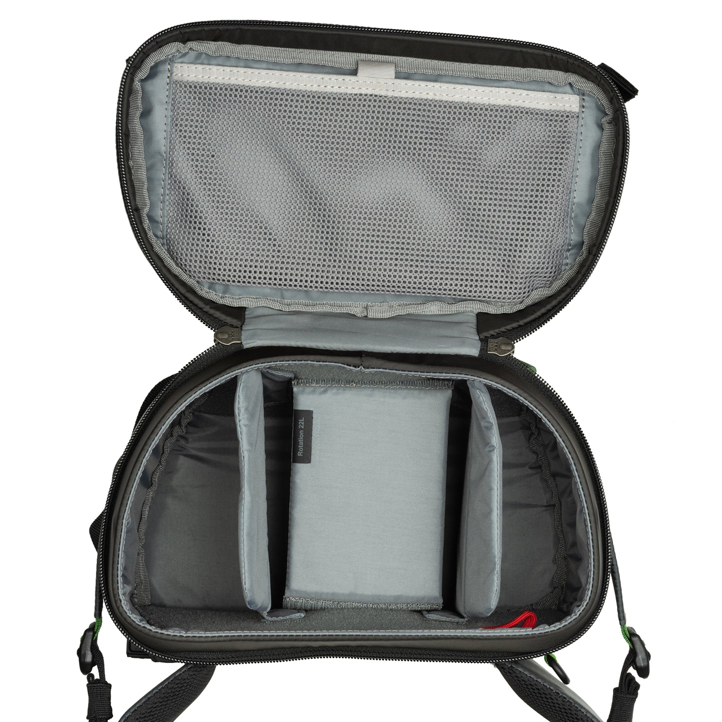 
                  
                    6-Liter rotating beltpack features customizable dividers and a zippered mesh pocket	
                  
                