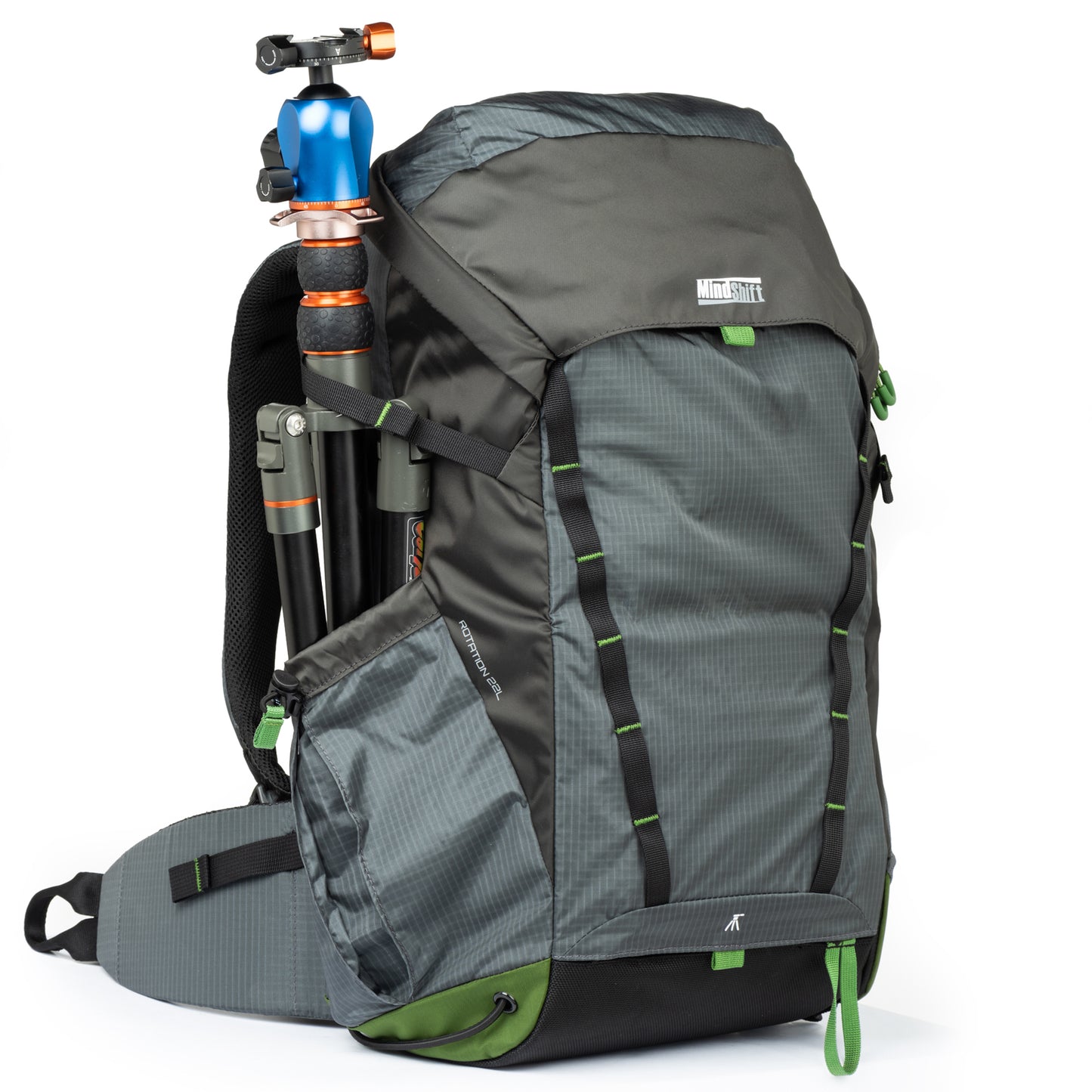 
                  
                    Tripod carries easily on the front and/or side panels
                  
                