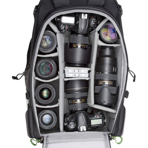 Nikon D3S with 24-70mm f/2.8 attached, Nikon D4S with 14-24mm f/ 2.8 attached, 135mm f/2, 70-200mm f/2.8, 105mm f/2.8 macro, 85mm f/1.8, Sigma 35mm f/1.4 ART, 50mm f/1.4, filters