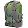 Straps and waist belt shown in travel configuration