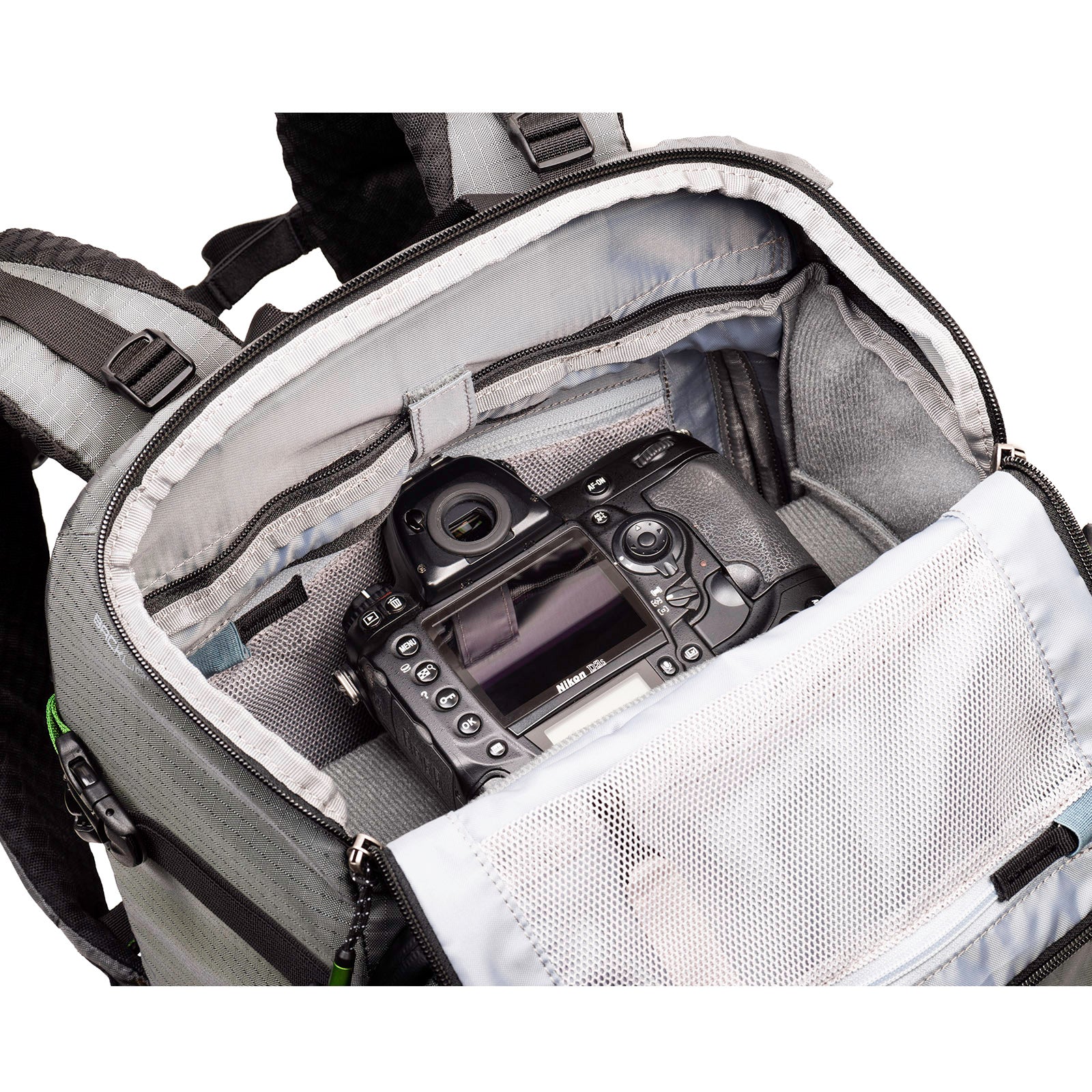 Versatile Access: Back and top panel access to all of your camera gear enables you to work out of the bag without getting your harness dirty, wet, muddy or icy