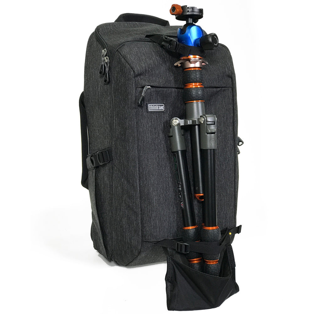 
                  
                    Tripod attachment on front secures a small or large tripod with deployable cup
                  
                