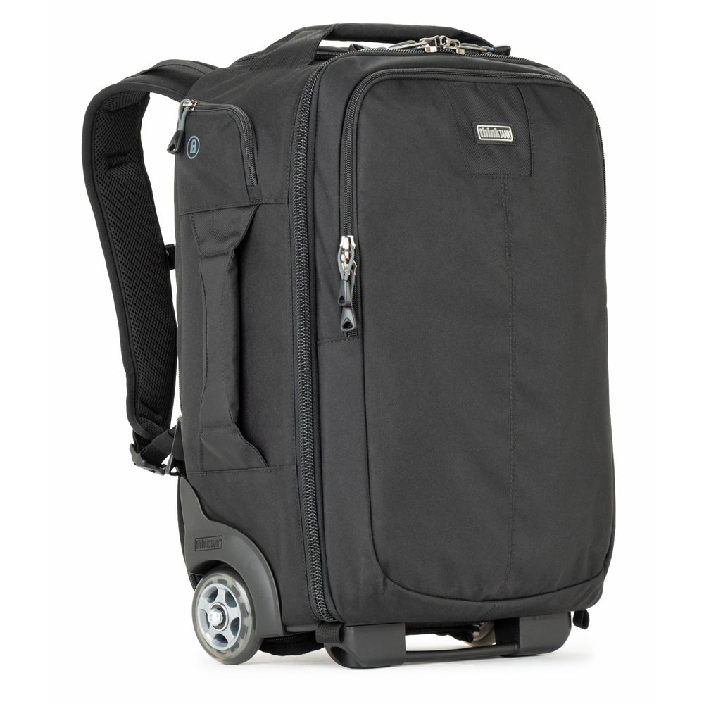 
                  
                    Sized to meet most airline carry-on requirements*, the Essentials fits two DSLR or Mirrorless bodies, a mounted 70–200mm, multiple lenses, and a 16-inch laptop.
                  
                