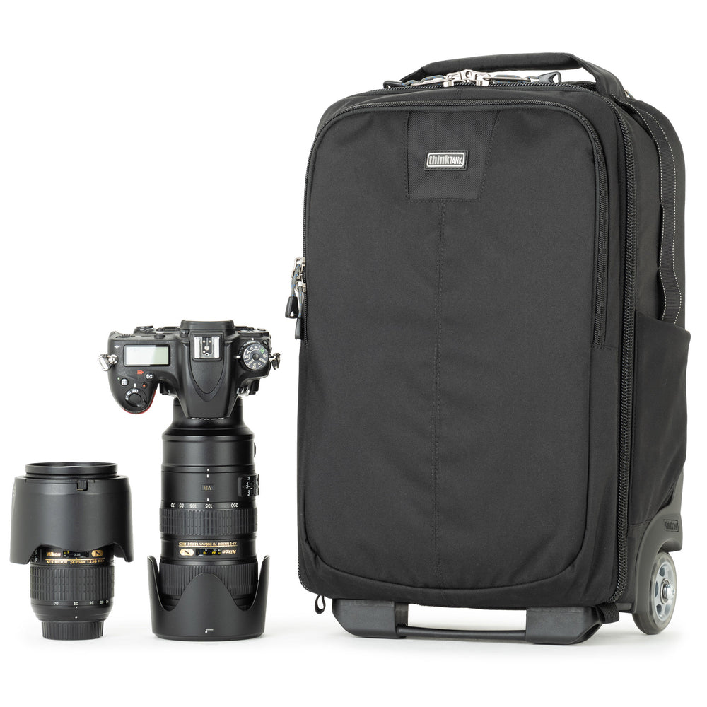 
                  
                    Fits two DSLR or Mirrorless camera bodies with lenses attached including a 70–200mm f/2.8
                  
                