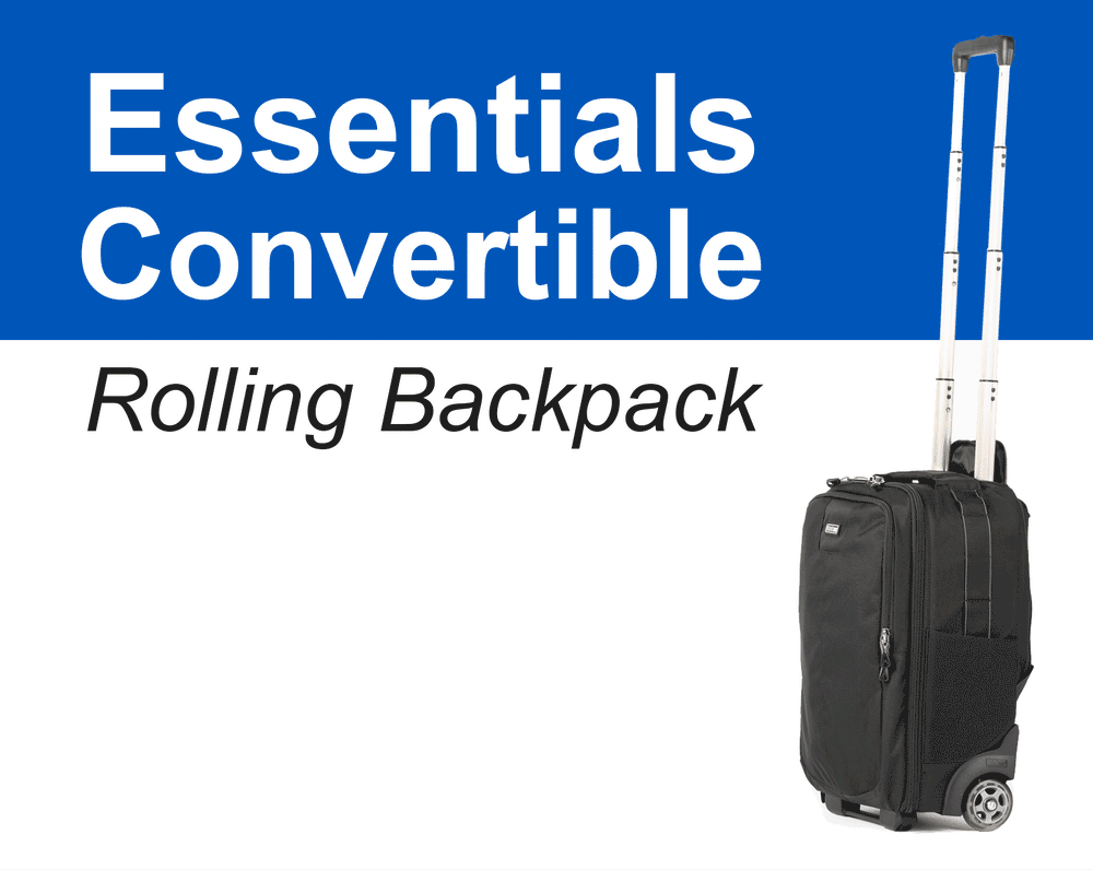 Essentials Convertible Rolling Backpack for DSLR and Mirrorless camera ...
