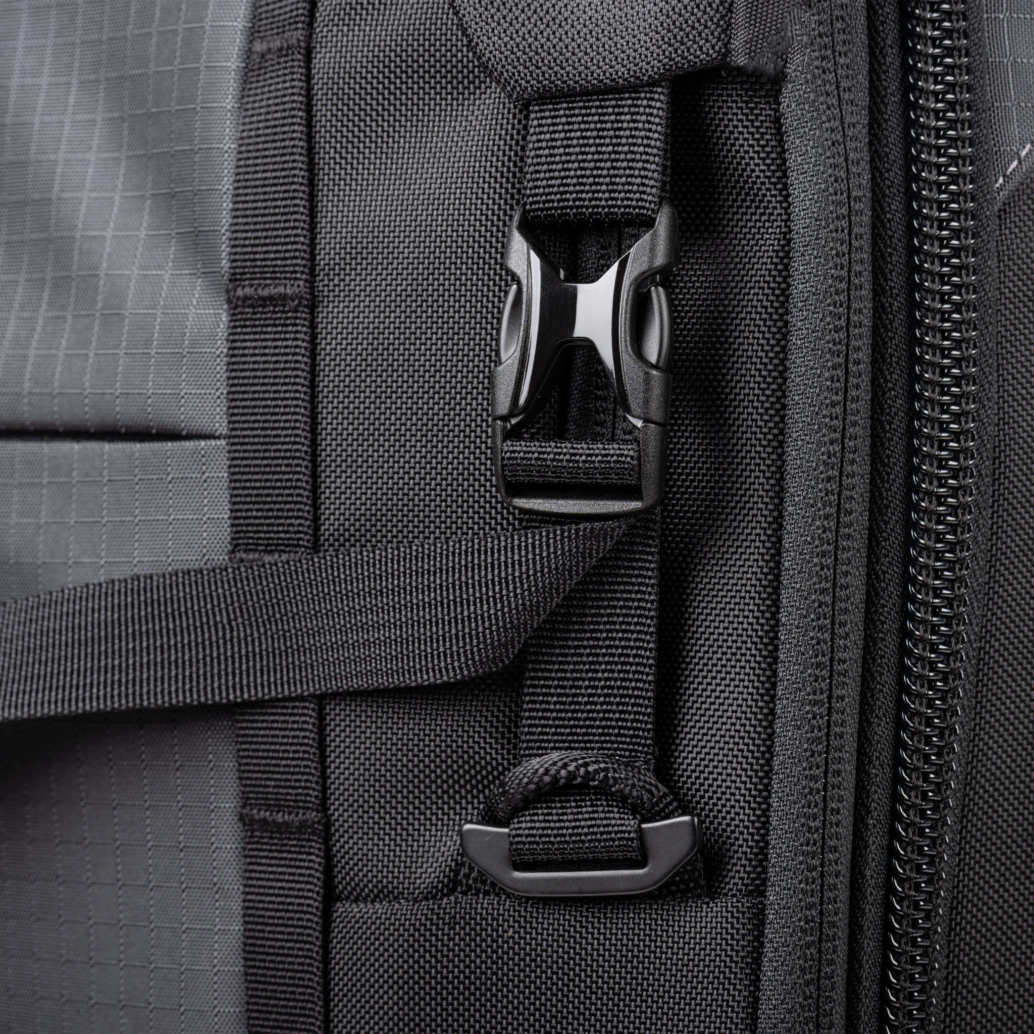 Detail of removable top pocket attachment point