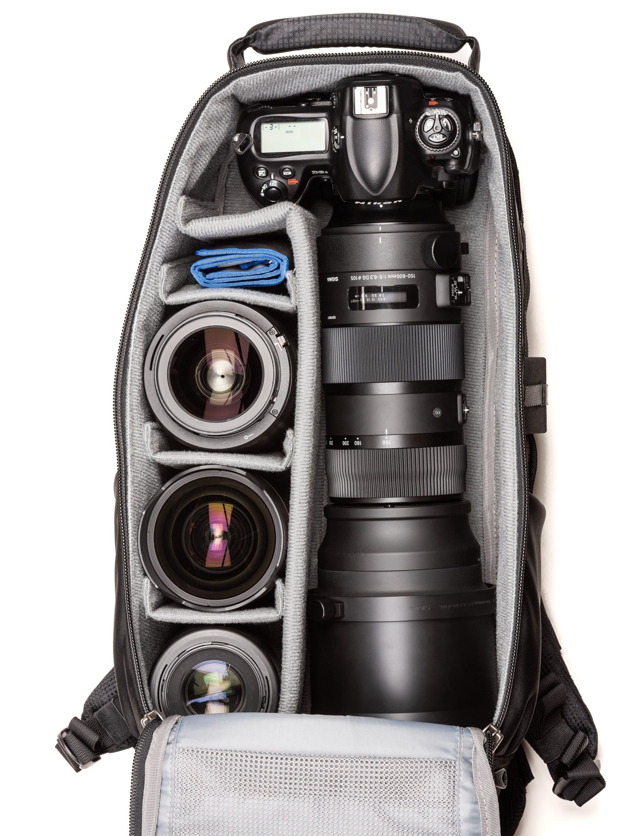 Nikon D3S+150-600mm f/5-6.3 Sport with hood extended, 24-70mm f/2.8, 24-70mm f/2.8, 105mm f/2.8