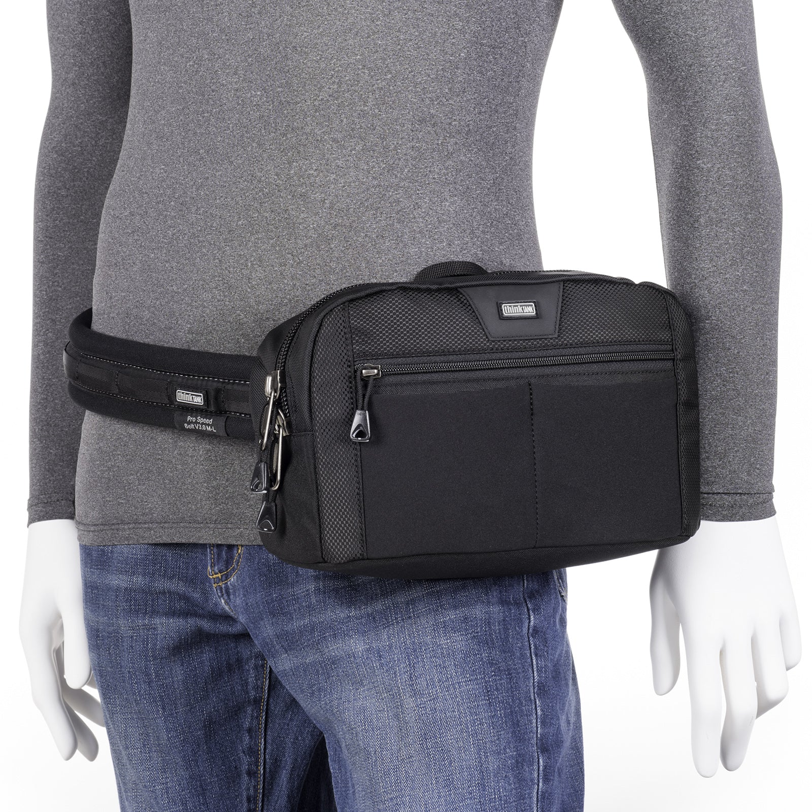 Attaches to any Think Tank belt (sold separately) Multiple ways to carry — shoulder bag or belt mount