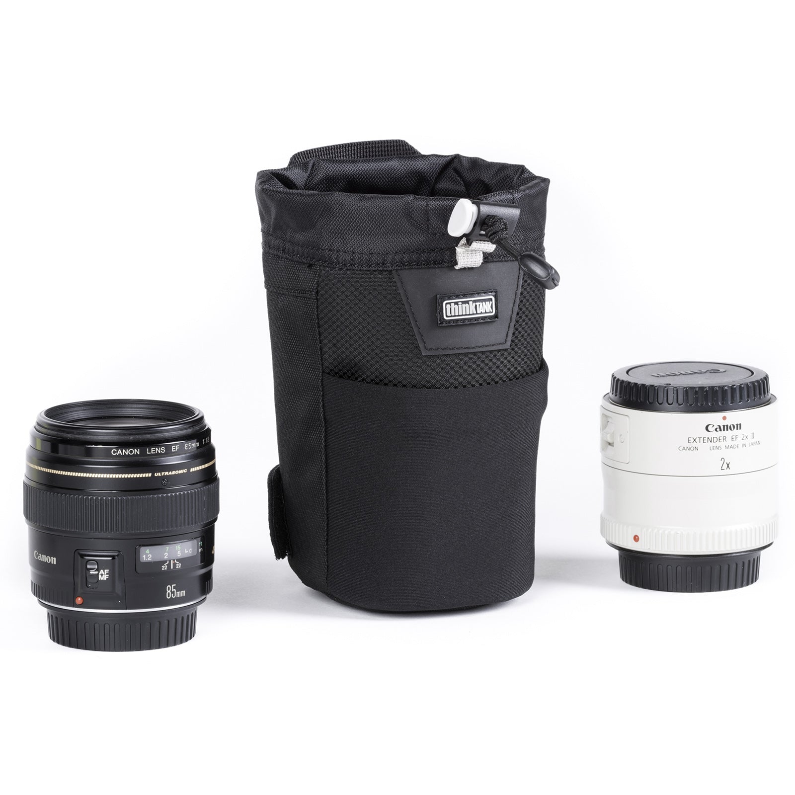 Fits smaller lenses such as 50mm f/1.4, 85mm f/1.8 and teleconverters