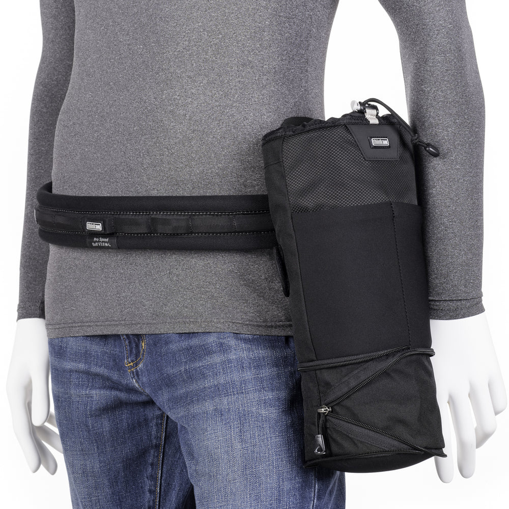
                  
                    Pouch rotates or locks on any Think Tank belt or beltpack (sold separately). Shown with Lens Changer in Pop Down position.
                  
                